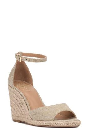 Vince Camuto Felyn Espadrille Wedge Sandal in Natural/Gold at Nordstrom, Size 7.5