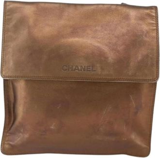 Chanel Pre-owned Cross Body Bags, female, Brown, Size: ONE SIZE Pre-owned Leather Cross Body Bag
