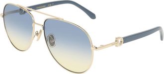 Ferragamo SF344S 748 Womens Sunglasses Gold Size 60