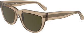 Calvin Klein Green Cat Eye Ladies Sunglasses CKJ25600S 208 54