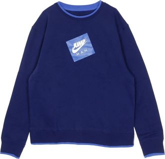 Nike Jordan Sweatshirt met ronde hals en Jumpman-print - Heren - Sportshirts - Blauw - L - Katoen - Fitness