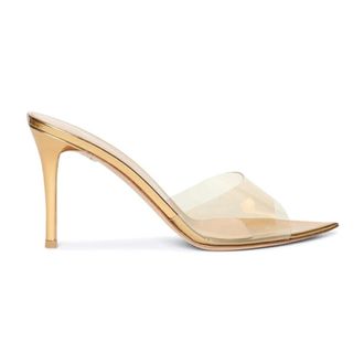 Gianvito Rossi Heeled Mules, female, Yellow, Size: 8 1/2 US Clear 85 Pointed Mule