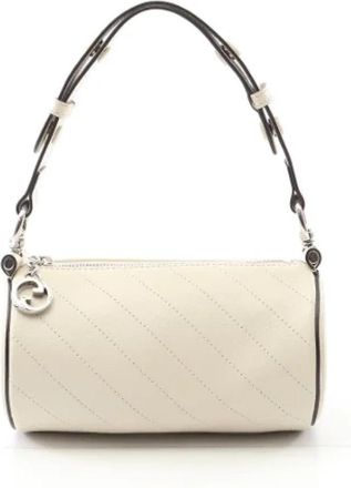 Gucci Pre-owned Leather gucci-bags - Dames - Vintage Handtas - Beige - ONE Size - Leer - Vintage