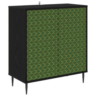 vidaXL Aparador Geleen Roble Negro 69 X 33 X 76 Cm Vidaxl