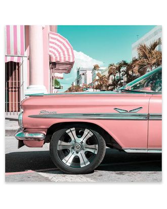 iCanvas Icanvas Vintage Pink Car Print On Acrylic Glass By Philippe Hugonnard