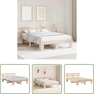 vidaXL vidaXL Letto in pino - Struttura del letto Naturale 150 x 200 cm Pino massello