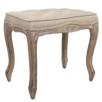 Wanderlust Deco Banqueta de madera tapizada 50x35x47h cm