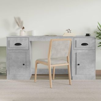 vidaXL Escritorio Con Armario Contrachapada Gris Hormig&oacute;n Vidaxl