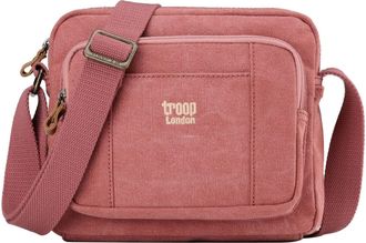 Troop London TRP0235 Classic Canvas Across Body Bag Pink