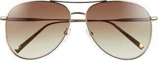 Longchamp 59mm Classic Aviator Gradient Sunglasses in Gold/Khaki at Nordstrom Rack