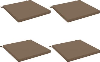 vidaXL Cojines De Asiento De 4 Piezas Soest 4 Uds. 100% Poli&eacute;ster Vidaxl