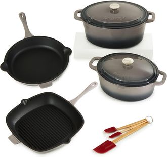 Berghoff Neo Cast Iron 9-Piece Cookware Set in Oyster at Nordstrom Rack