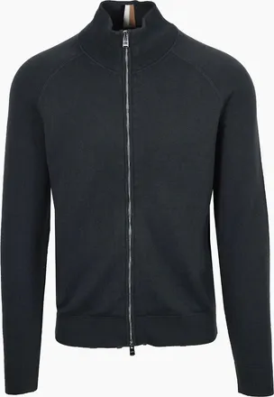 HUGO BOSS Mens Boss Black BOSS H IDINO CARDIGAN OPEN GREEN - Size: 38