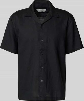 Selected Relaxed Fit Freizeithemd aus Leinen-Baumwoll-Mix Modell RLXCLAY in Black, Gr&ouml;&szlig;e XXL