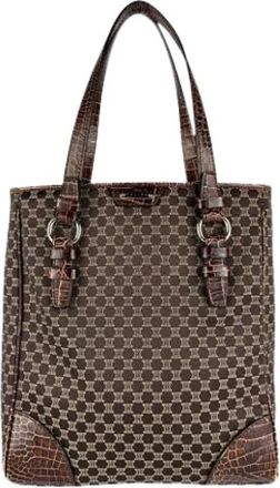 Celine Pre-owned Tote Bags, female, Brown, Size: ONE SIZE Pre-owned Vintage Canvas Tote Bag