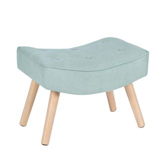 Koketto Home Reposapi&eacute;s tapizado color menta y patas de madera