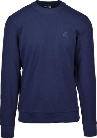 Diesel Felpa Girocollo - Heren - Sweatshirts - Blauw - M - Katoen - Hoodies & sweatvesten