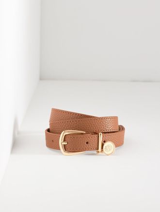 Talbots Pebble Leather Charm Belt - Jasper - Medium Talbots