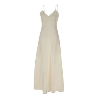 Eleventy Maxi Dresses, female, White, Size: XS Linen Blend Long Dress