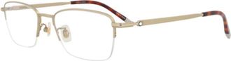 Montblanc Mens Black Rectangular Eyeglass Frames MB0133O 003