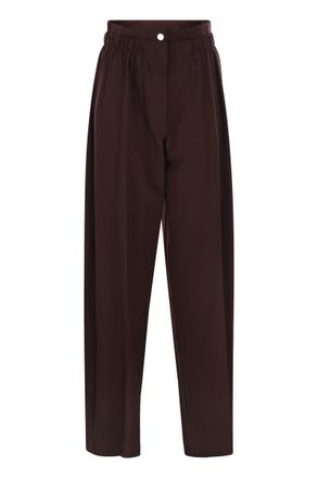 Sportmax Quito - Wide-Leg Trousers In Stretch Wool