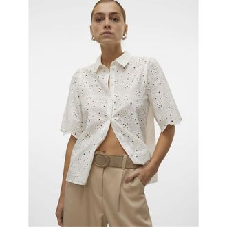 Vero Moda Blouse met wijde mouwen, Engels kant