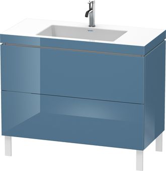 Duravit Lavabo Para Muebles Duravit L-cube C-bonded Con Base De Pie, 100x48 Cm, 2 Extra&iacute;bles, Sin Rebosadero, 1 Agujero Para Grifo, Color: Laca De Alto Brillo