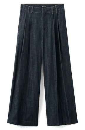 Mango Wide Leg Trouser Jeans in Open Blue at Nordstrom, Size 10