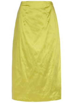 Simone Rocha Simone Rocha Sculpted Bustle Taffeta Midi Skirt - Green - 10 (UK10 / S)