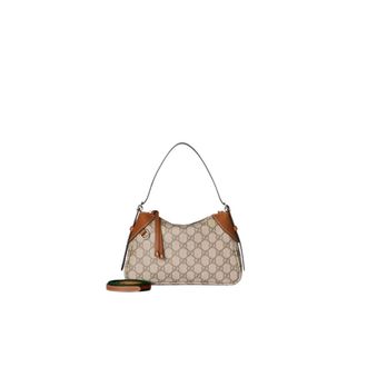 Gucci GG Emblem Small - female - Gucci - Shoulder Bags - Brown - ONE SIZE - Bags