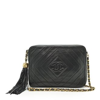 Chanel Vintage leren schoudertas/cameratas