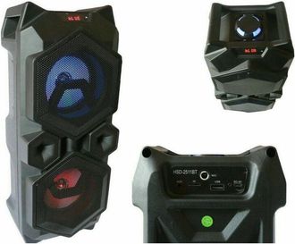 Trade Shop Trade Shop - Cassa Speaker Fm Bluetooth Ricaricabile Sd Usb Aux 2 Portatile Microfono 2511bt