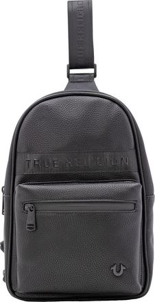 True Religion Rivers Faux Leather Sling Bag in Black at Nordstrom Rack