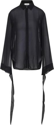 Frankie Shop Dames, Blouses & Shirts, Zwart, Maat: M Chiffon