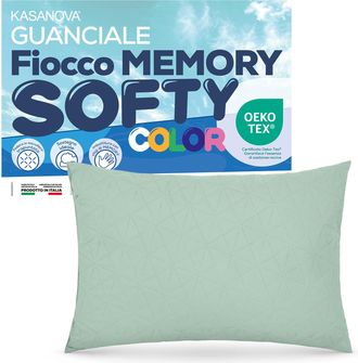 KASANOVA Cuscino guanciale fiocco memory Softy verde