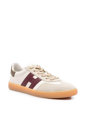 Hogan Suede Colorblock Sneaker - Beige