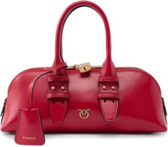 Pinko Pinko, Tassen, Dames, Rood, ONE Size, Katoen, Bowling Bag