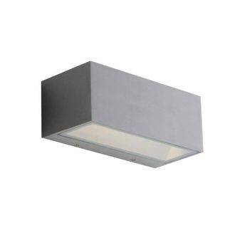 Netlighting Twin Outdoor Up Down Wall Light Nickel Transparent IP54 4000K in Grey