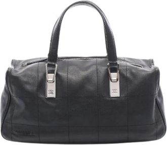 Chanel Pre-owned Chocolate Bar Lambskin Tote Bag - Dames - Vintage Handtas - Zwart - ONE Size - Leer - Vintage