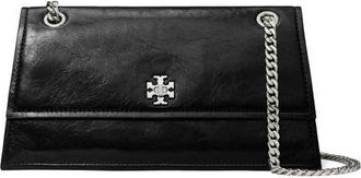 Tory Burch Kira Turnlock Leather Convertible Shoulder Bag in Black at Nordstrom