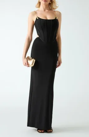 Marciano Aisha Bandage Bodice Body-Con Dress in Jblack-Black at Nordstrom, Size 10 Us