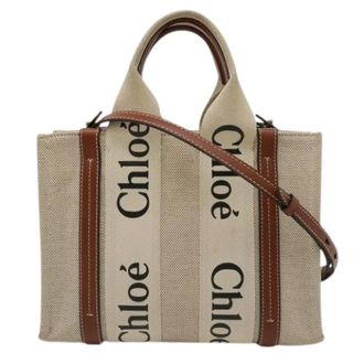 Chlo&eacute; Pre-owned Tote Bags, female, Beige, Size: ONE SIZE Pre-owned Woody 2way Bag