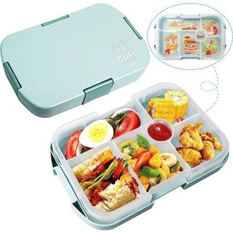 OEM Fiambrera Bento Dividida De 920 Ml Para Ni&ntilde;os Con Seis Compartimentos, Apta Para El Colegio Y Adultos. - Crezuo