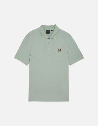 Lyle & Scott Mens Lyle And Scott Plain Polo Shirt Cold Mint - Green - Size: 42