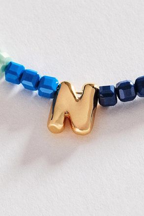 Anthropologie Colorful Beaded Initial Necklace