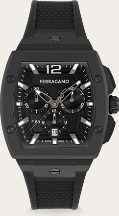 Ferragamo Men F-80 tonneau watch Black