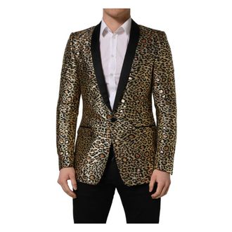 Dolce & Gabbana Blazers, male, Multicolor, Size: M 1-Button Suit Blazer