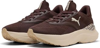 Puma Fitnessschuh PUMA SOFTRIDE MAYVE ANIMAL WNS, Damen, Gr. 37,5, chocolate braun, alpine snow, sand dune, Textil, Schuhe Fitnessschuh
