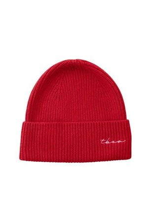 TBCo Cashmere & Merino Ribbed Beanie in Red at Nordstrom