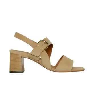 Ann Mashburn Womens Double Strap Block Heel In Camel Suede